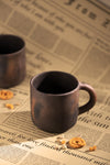 Shyama - Set of 2 Terracotta Black Mugs