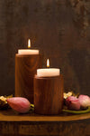 Prakasham Wooden Candle Stand