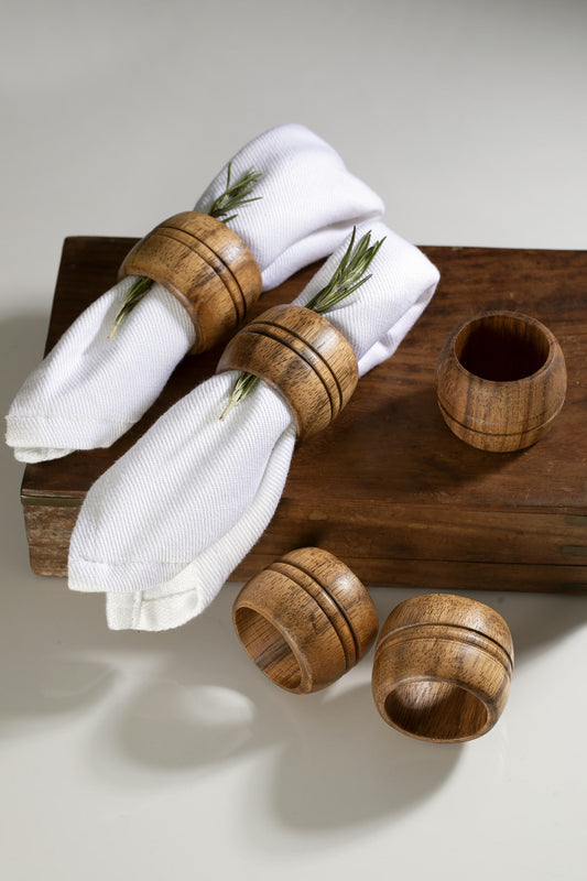 Wooden Napkin Ring - Set of 6