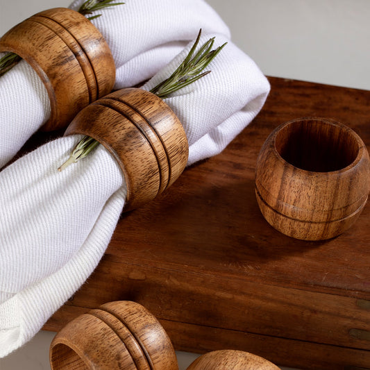 Wooden Napkin Ring - Set of 6